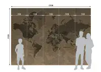 Brown Map Premium wall murals | Buy it now