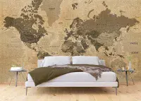 Brown Map Premium wall murals | Buy it now