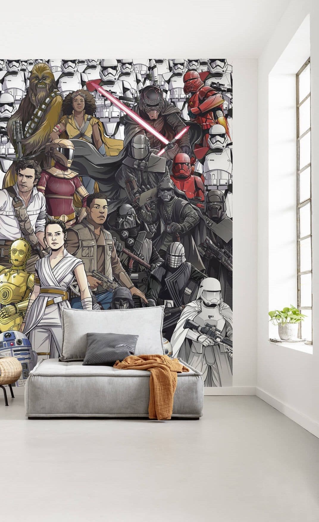 Star Wars Retro wall mural wallpaper | Buy it now