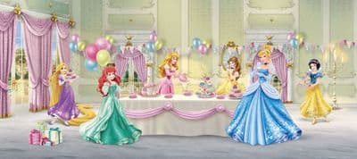 Princesses ballroom panoramic mural wallpaper 202x90cm