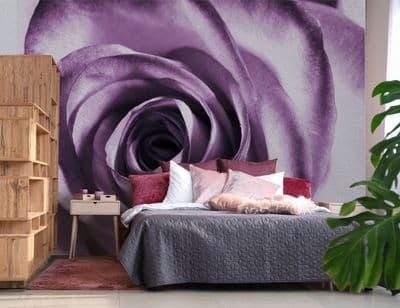Purple rose flower wallpaper wall mural