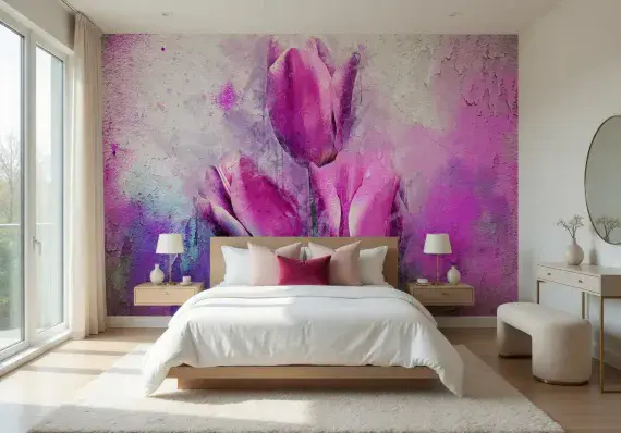 Photo wallpapers Purple Tulips and many more  | Buy it online
