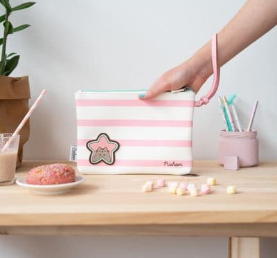 Pusheen Cat Pencil Case Pen Holder Stationary School Gifts for Girls Pink