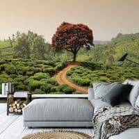 Living room photo wallpapers Red Tree | Shop online