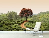 Living room photo wallpapers Red Tree | Shop online