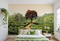 Living room photo wallpapers Red Tree | Shop online