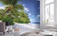 Reunion beach and palms wallpapers by Homewallmurals