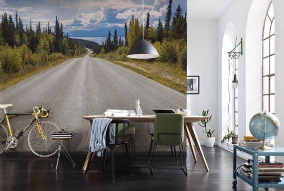 Road to the lake - wall mural photo wallpapers | Shop