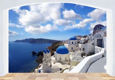 Santorini Greece coast giant wall mural decor
