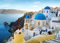 Santorini in Greece - seacoast wallpaper murals by Homewallmurals