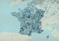 Map of The France in giant size wallpaper murals | Allwallpapers