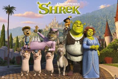 Shrek All Characters Poster 61x91,5cm Large Size Kids Bedroom