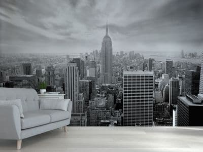 Skyline New York - black and white wall mural