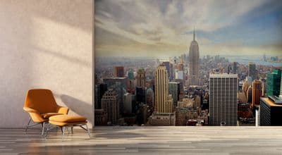 Skyline New York Blue Sky Paper Photo Wallpaper 320x230 cm