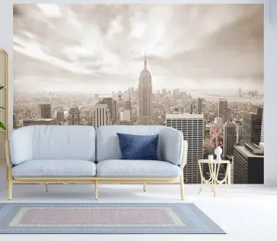 Skyline New York - sepia wall mural