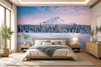 Snow Mountain giant wall mural wallpaper