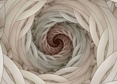 Spiral fractal design paper wallpaper