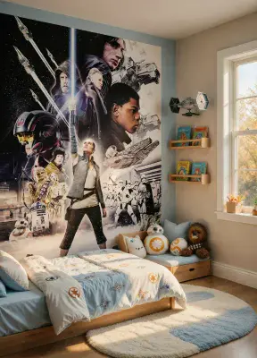 Star Wars Black Photo Wallpaper Teen Bedroom
