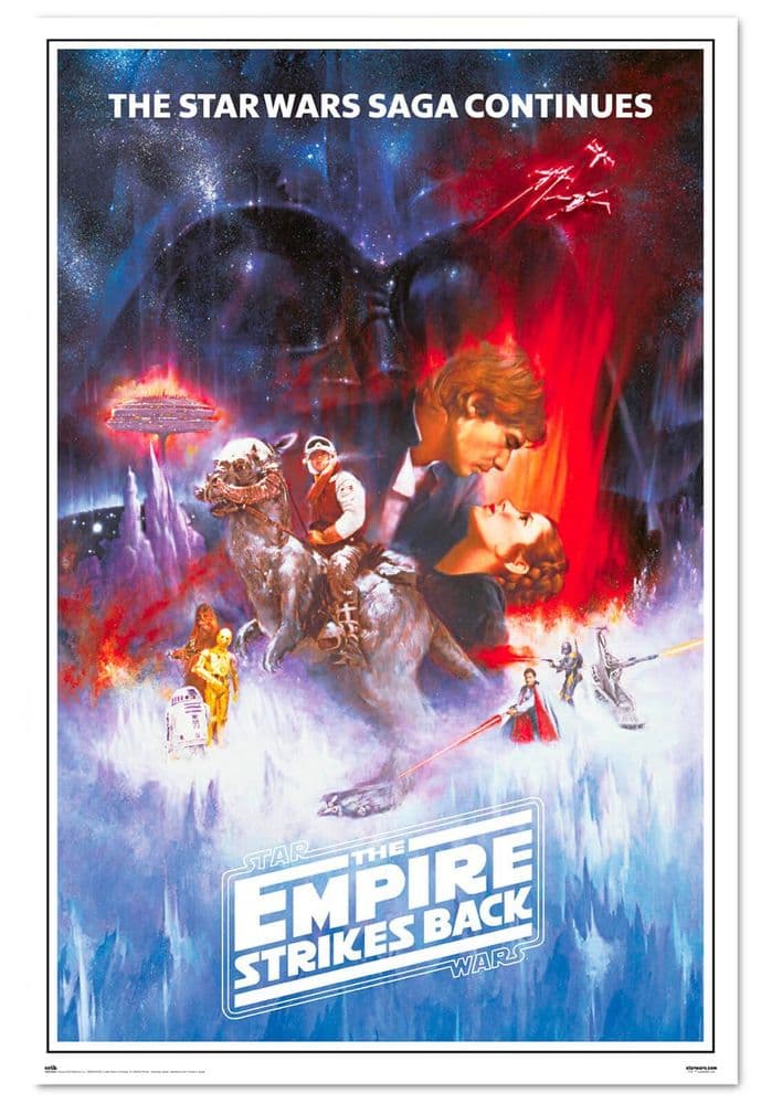 Poster Star Wars - L'Impero Colpisce Ancora Stile A (61 X 91,5 Cm) - Senza Cornice