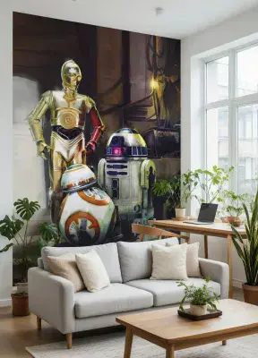 Star Wars Three Droids wall mural wallpaper