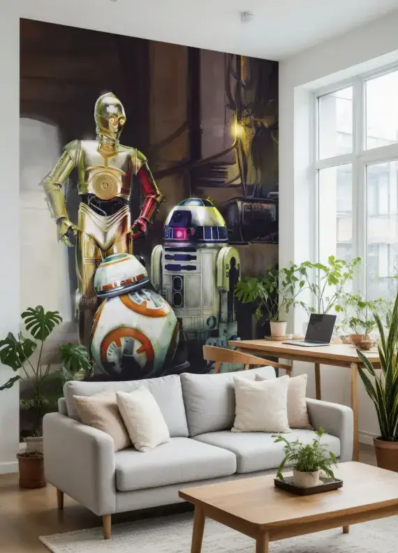 Star Wars Three Droids design paper wallpaper | Homewallmurals
