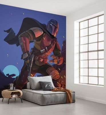 Star Wars Wallpaper Mandalorian Big Ambush Wall Mural  250x280 cm