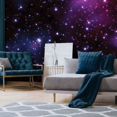 Starry Sky non-woven Photo Wallpaper for kids bedroom