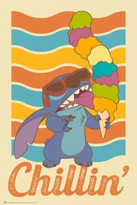 Stitch Chillin Poster 61x91,5cm NEW large Disney Lilo & Stich