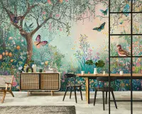 Summer Forest girly bedroom Photo Wallpaper | Buy it online from UK shop