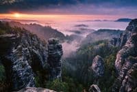 Sunrise on the Rocks Wall Mural Wallpaper | Shop online