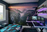 Sunrise on the Rocks Wall Mural Wallpaper | Shop online