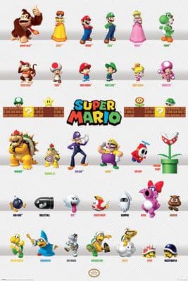Super Mario Character Parade 61x91,5cm Gaming Poster