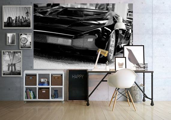 Black super car wall murals | Homewallmurals.co.uk