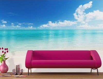 The Beach - blue ocean giant wall mural