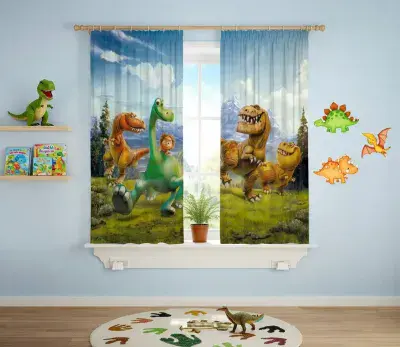 The Good Dinosaur Pair of ready made CURTAINS 180x160cm Disney