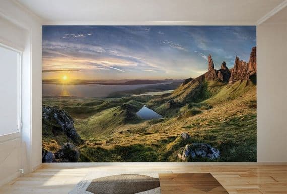 The Old Man of Storr Mountains wall mural wallpaper 260 x 384cm