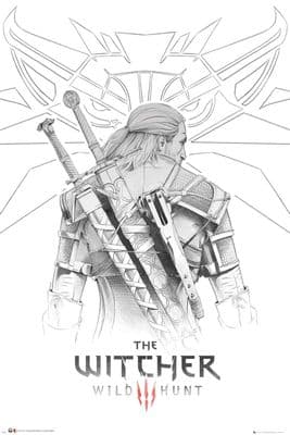 The Witcher Geralt Sketch 61x91,5 cm Poster