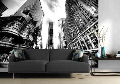 Times square New York b&w wall mural
