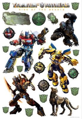 Transformers  Stickers Set 42.5 x 65 cm Boys Bedroom Wall & Furniture Decals