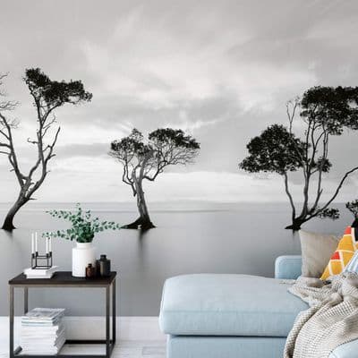 Trees in the Still Water wall mural wallpaper Premium
