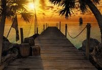 UK wallpaper shop - Tropical Island Bedroom Photo Wallpaper