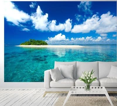 Tropical island Vacation paradise wall mural