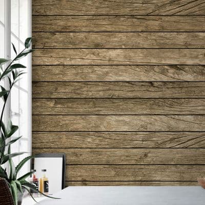 Vintage Aged Wooden boards wall mural wallpaper Premium