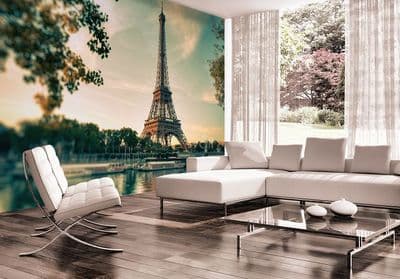 Vintage Eiffel Tower Paris - France wall mural