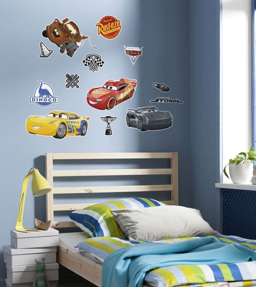 Cars kids bedroom wall decal stickers 50x70cm | Shop online