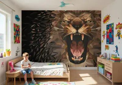 Wall mural Roaring abstract Lion