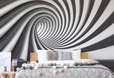 Wall mural wallpaper Black & White tunnel
