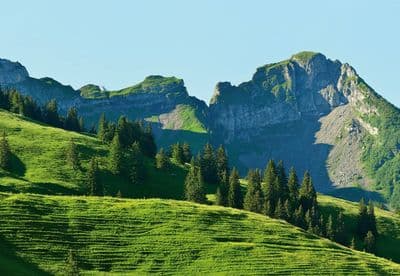 Wall mural wallpaper Premium Swiss Mountains Gstaad