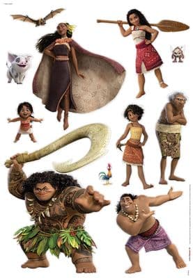 Wall Stickers Disney Moana 2 Family Set 50 x 70 cm