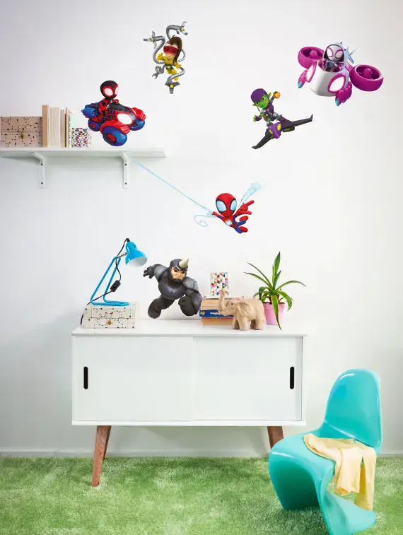 Bedroom wall decal stickers Spidey and His Amazing Friends Set 50x70cm | Shop online